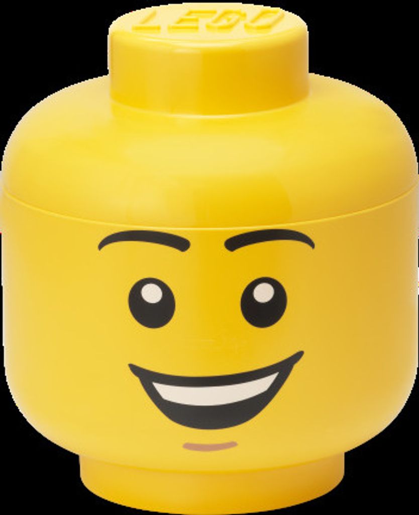 LEGO Aufbewahrungskopf STORAGE HEAD HAPPY BOY L 8,5 Liter gelb