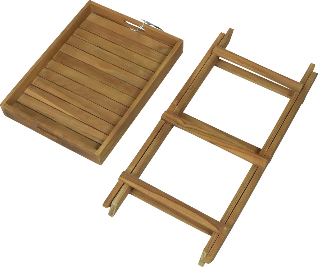 Table Basse Gain de Place en Teck - Solution Pliable pour Petit Jardin - 3