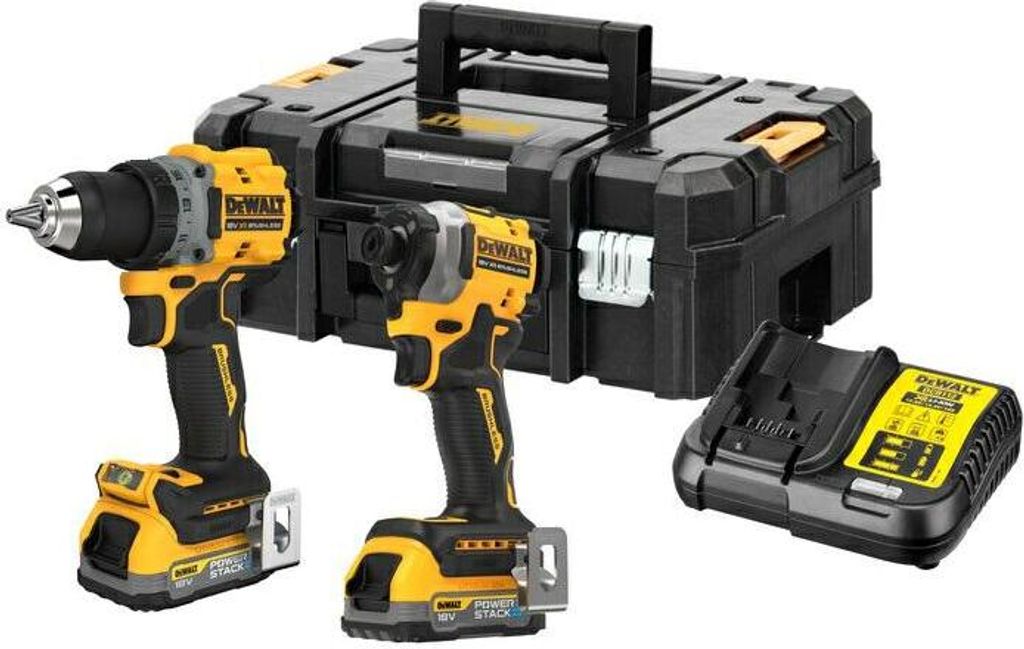 Dewalt zestaw combo 18v wkętarka dcd800 + zakrętarka dcf850 2x1,7ah powerstack dck2051e2t