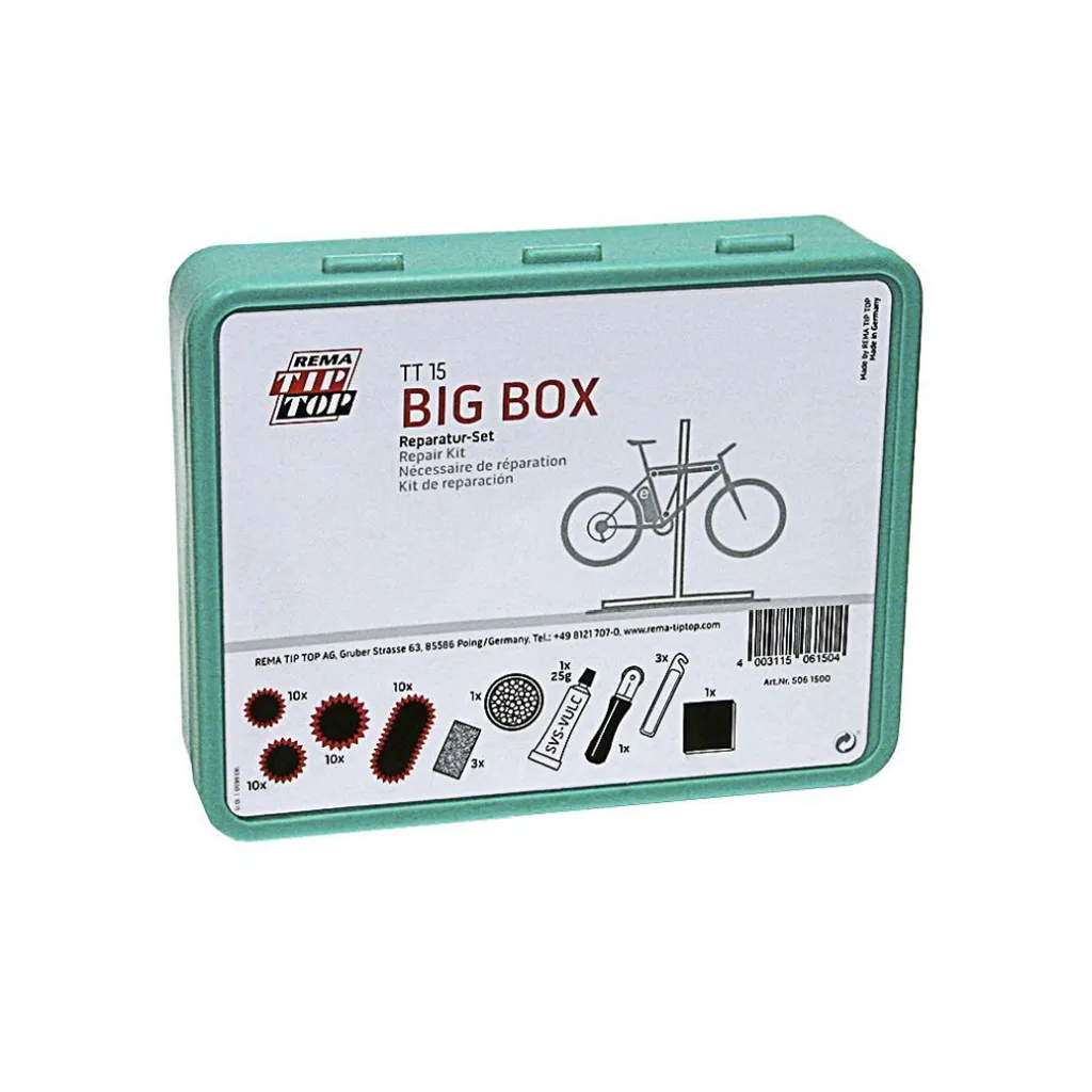 Kit réparation vélo Tip Top TT 15 boîte rouge compacte multifonction - 7