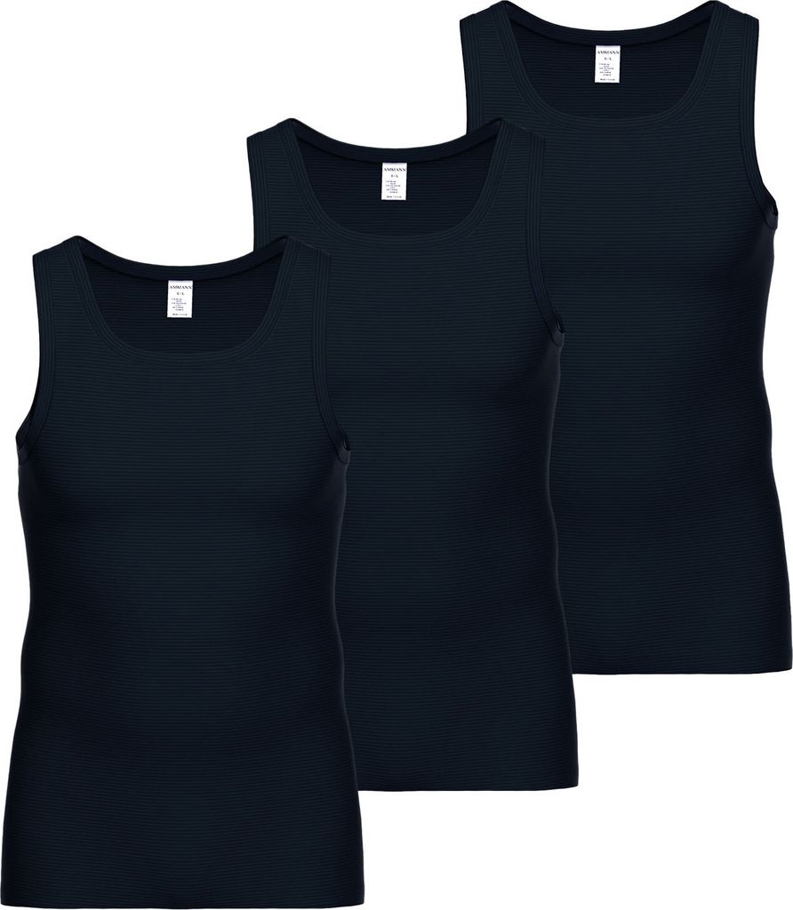 3er Pack AMMANN Herren Unterhemd Jeans