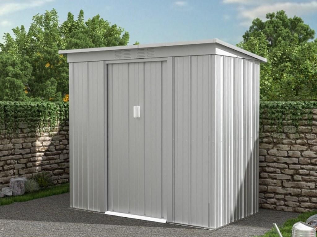 Gartenhaus aus verzinktem Stahl in Grau ACAMAR - 2,32m²
