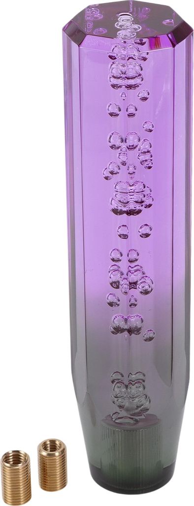 Auto Schaltknauf, 20cm Universal fš¹r Automatik- und Schaltgetriebe mit 2 Adaptern Acryl Lila Grš¹n, 1 Set