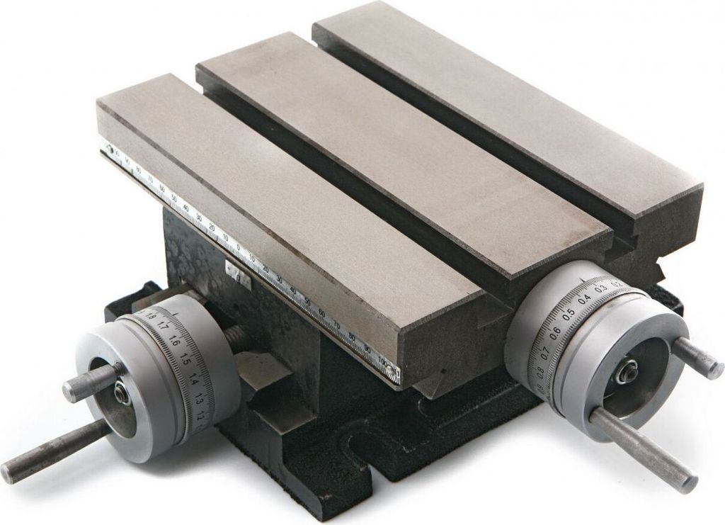 Kreuztisch 225x175mm 12mm T-Nuten Bohrtisch Frästisch Koordinatentisch Achsen