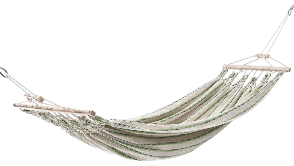 Chico Single Hammock Bavlněná béžovo-zelená houpací síť Obrázek produktu 