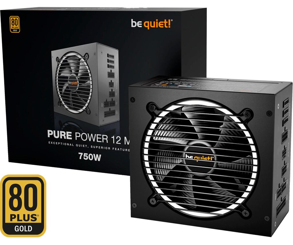 Pure Power 12M 750W (schwarz, 3x PCIe, Kabel-Management, Produktbild 