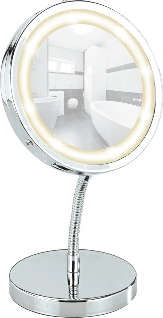 Miroir cosmétique LED sur pied WENKO BROLO grossissant pour coiffeuse