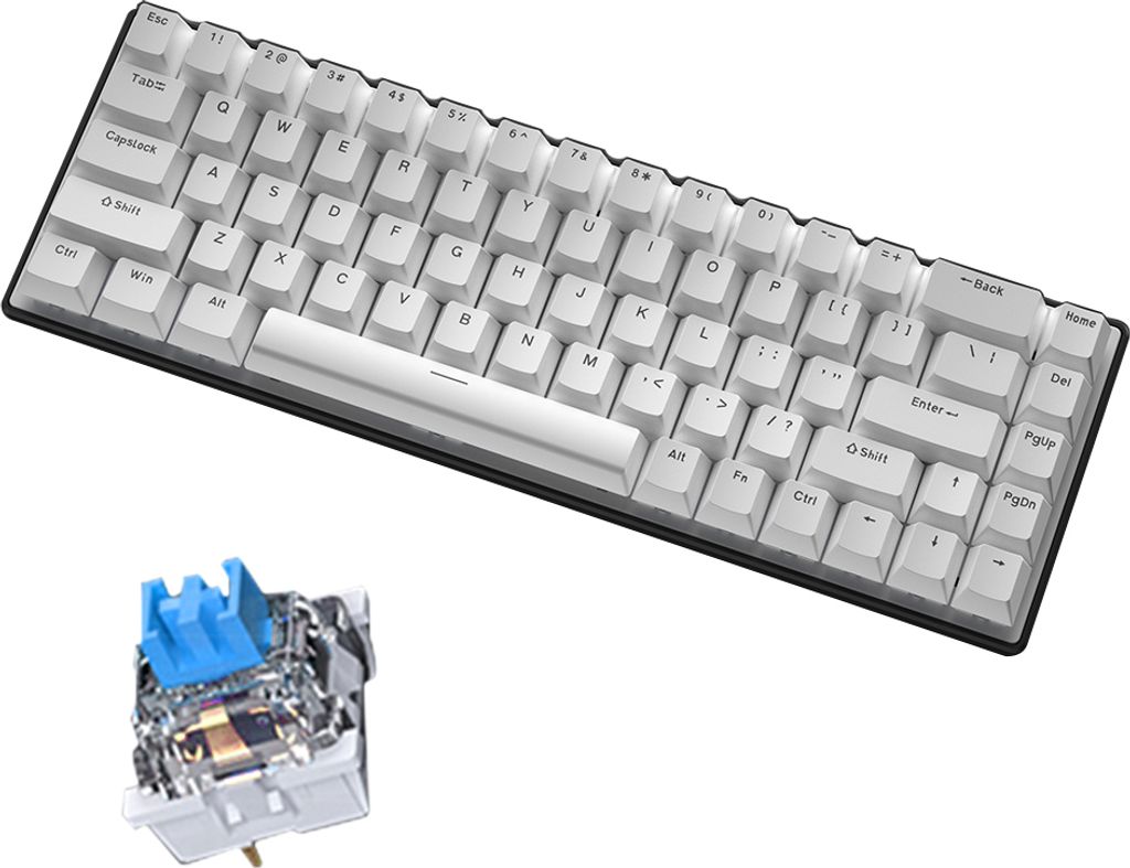 Mechanische Tastatur mit 68 Tasten 68 Tasten-Layout Produktbild 