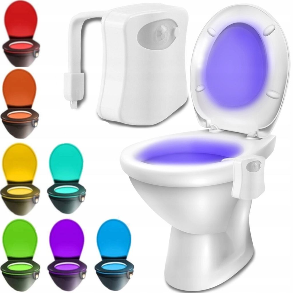 Lampa toaletowa LED z czujnikiem ruchu i światła Zdjęcie produktu 