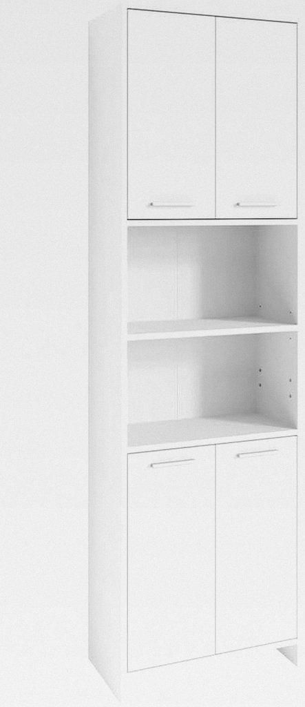Badschrank Maris, Weiß, 56.1 x 190 cm Toilettenschrank