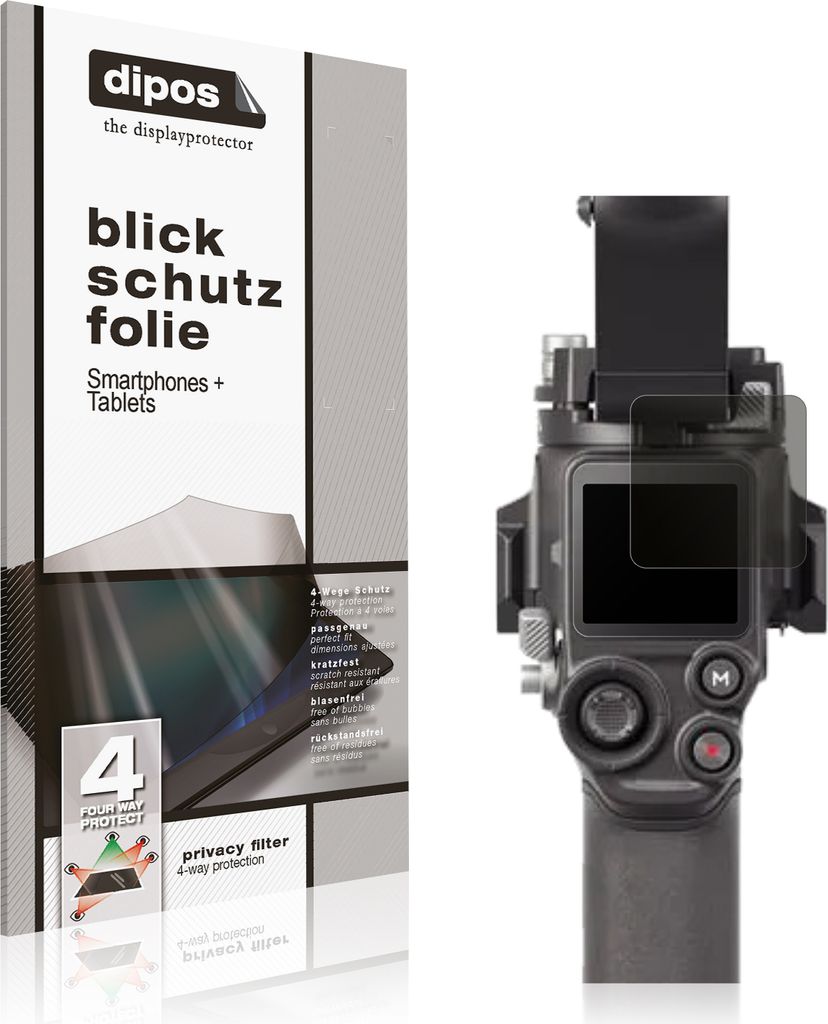 Blickschutzfolie für DJI RS 4 matt Schutzfolie Folie Display Schutz dipos