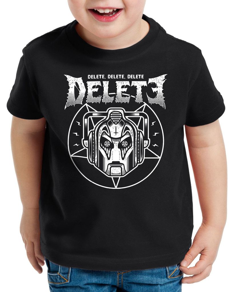 style3 Cyber Black Metal T-Shirt für Kinder