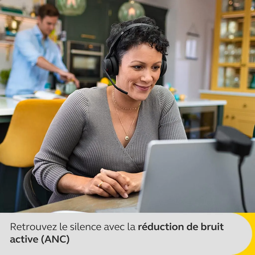 Jabra Evolve2 55 Wireless Cuffie Office Bluetooth con Base Ricarica Nero - 8
