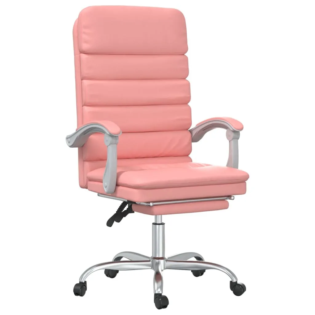 Sedia Scrivania Rosa vidaXL con Massaggio | Relax nel tuo Studio