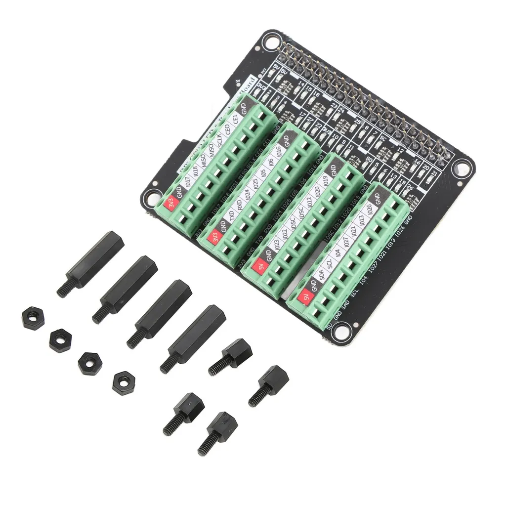 Module Bornier Rail DIN pour Raspberry Pi avec Bornes à Vis 3A Fiables