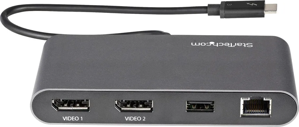 Mini Dock TB3 StarTech - Vidéo Double 4K 60Hz et Ethernet Gigabit Rapide