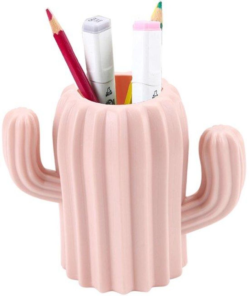 Stifthalter Cactusform rosa Plastik Büro