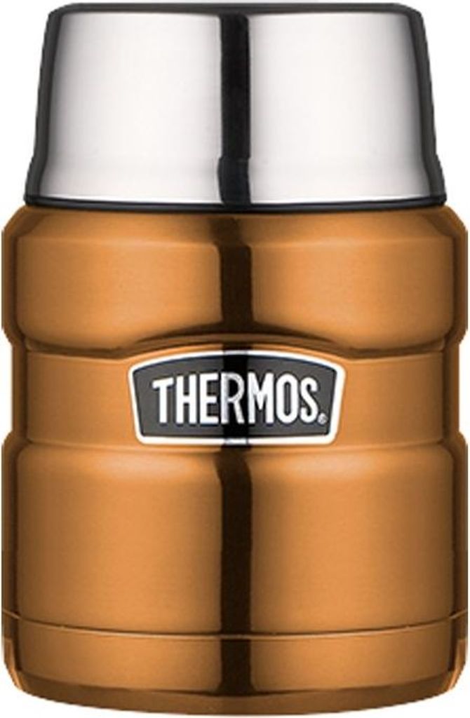 Lebensmittelthermoskanne mit Löffel und Becher - Kupfer
