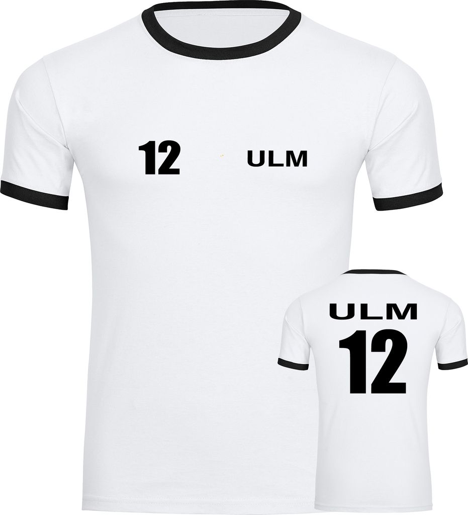 multifanshop Kontrast T-Shirt - Ulm - Trikot Nummer 12, Produktbild 