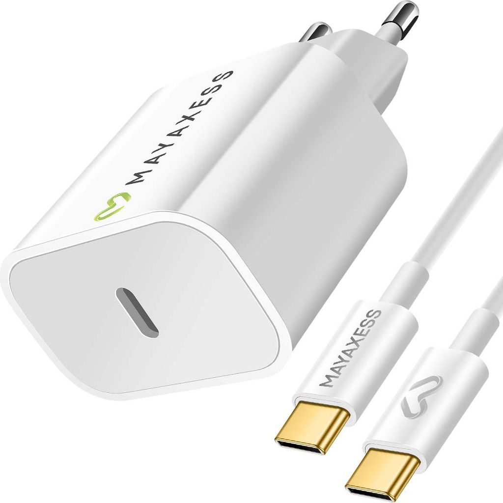 Mayaxess, 20W Netzteil für Google Pixel 10 Pro Fold mit 1m USB-C Kabel, Weiß