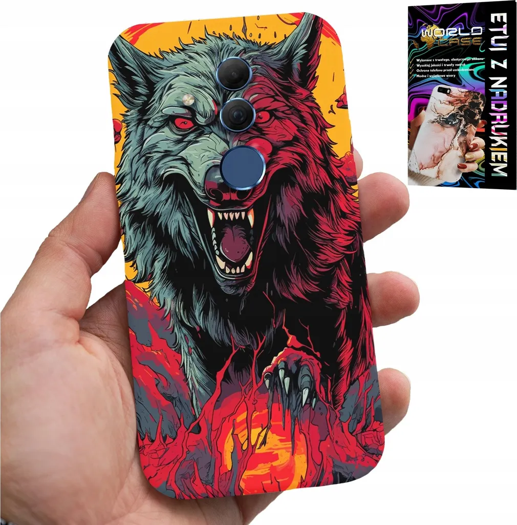Custodia Protettiva Huawei Mate 20 Lite Wolf Pack + Vetro Temperato