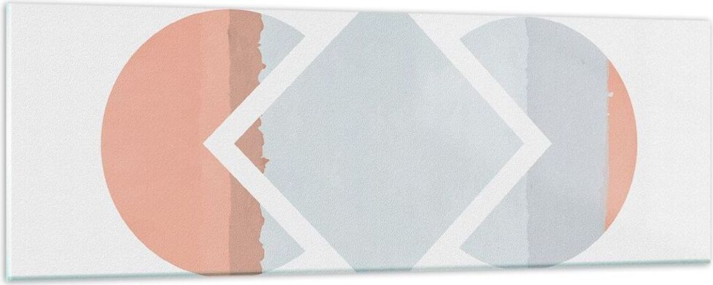 Bilder auf glas - Einteilig - Stück Geometrisch Diamant - 90x30cm - Glasbilder - Wandbilder - Bilder - zum Aufhängen bereit - Wanddekoration aus ...