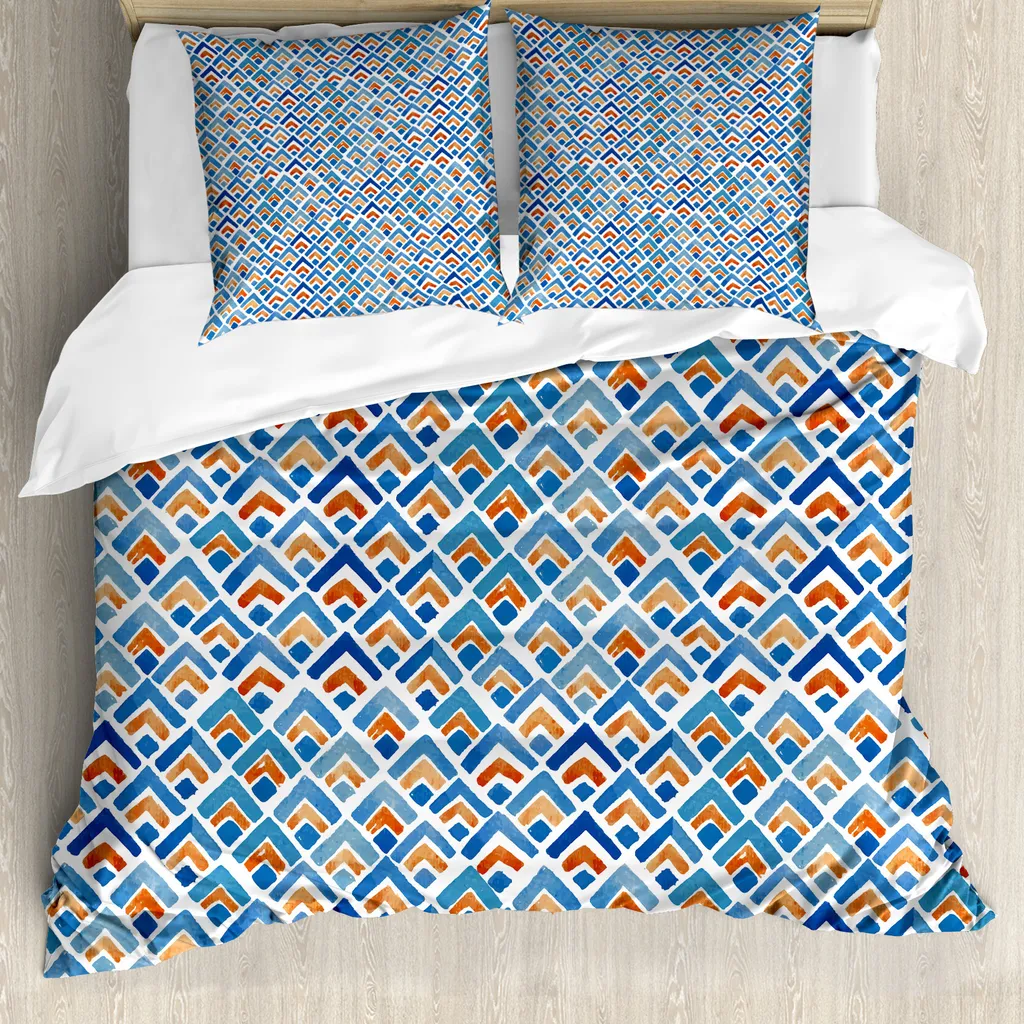 Set Letto ABAKUHAUS Chevron Acquerellato 155x220 - Stile Giapponese