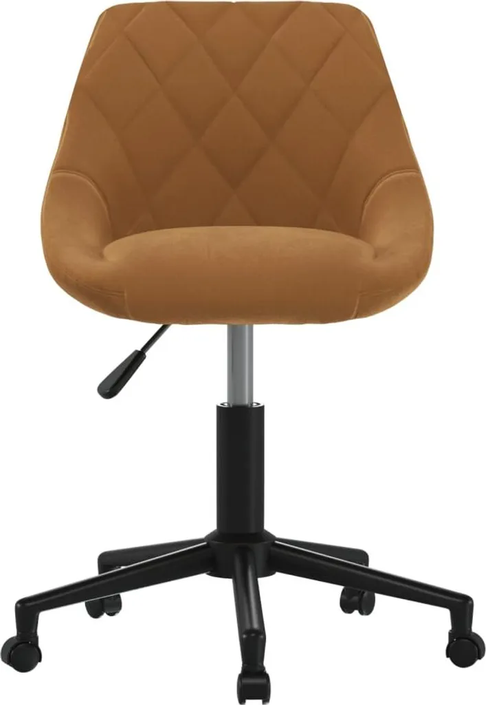 vidaXL Sedia da pranzo girevole in velluto marrone