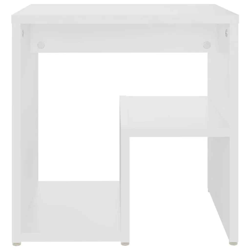 Table de chevet en bois composite blanc 40x30x40 cm au style moderne