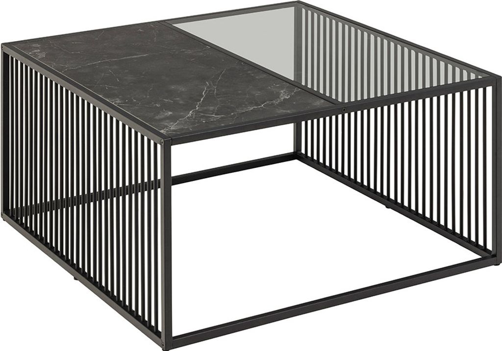 Smuk Couchtisch 80 cm Violet Marmor Schwarz