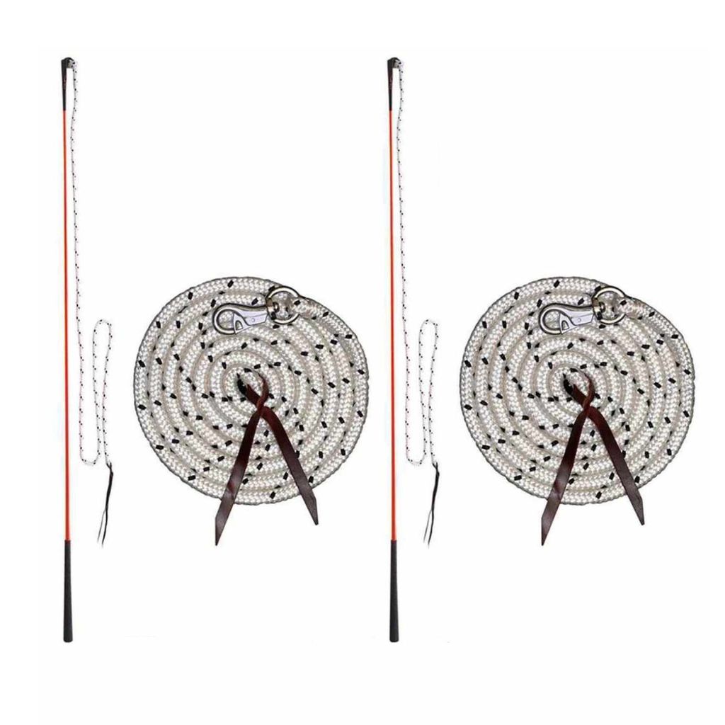 AMKA Bodenarbeit Set mit je 2 Stück Kontaktstock und 2 Stück Bodenarbeitseil