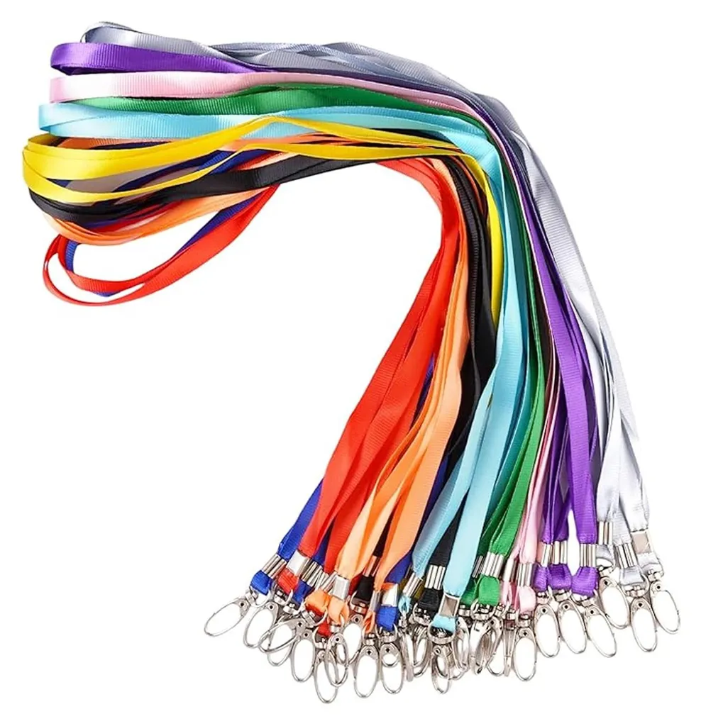 Cordon tour de cou pour badge et téléphone, pack de 30 unités en nylon