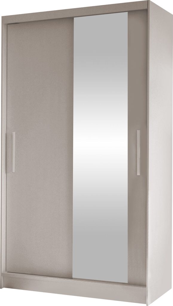 MIRJAN24 Schiebetürenschrank Costa VI, Kleiderschrank, Stilvoll Schlafzimmer Garderobenschrank (Farbe: Cashmere)