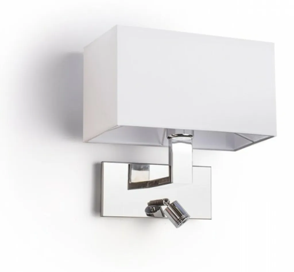 Lampe de chevet murale PLAZA liseuse LED spot blanc pour chambre 230V