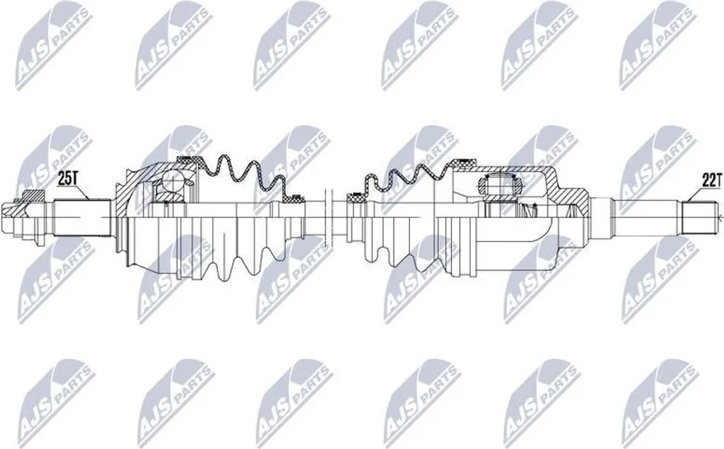 Arbre d'entraînement robuste OE 1607734980 pour Nemo Bipper NPW-CT-071