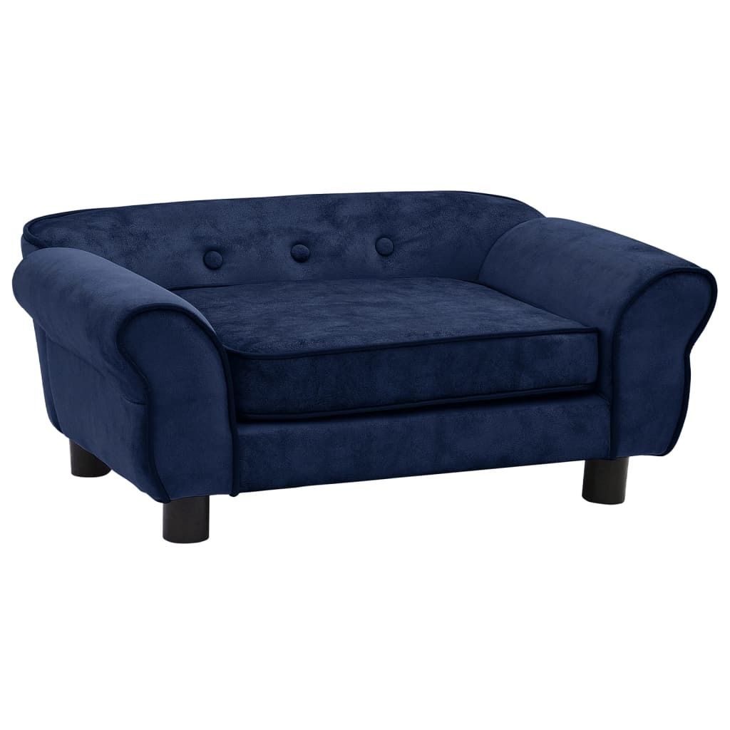 vidaXL Sofa dla psa niebieska 72x45x30 cm pluszowa Zdjęcie produktu 