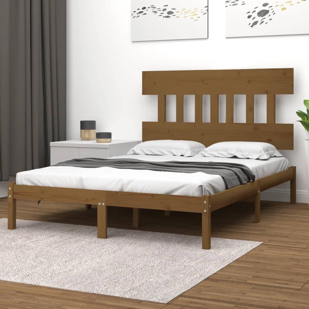 Maison Exclusive - Massivholzbett Honigbraun 200x200 cm