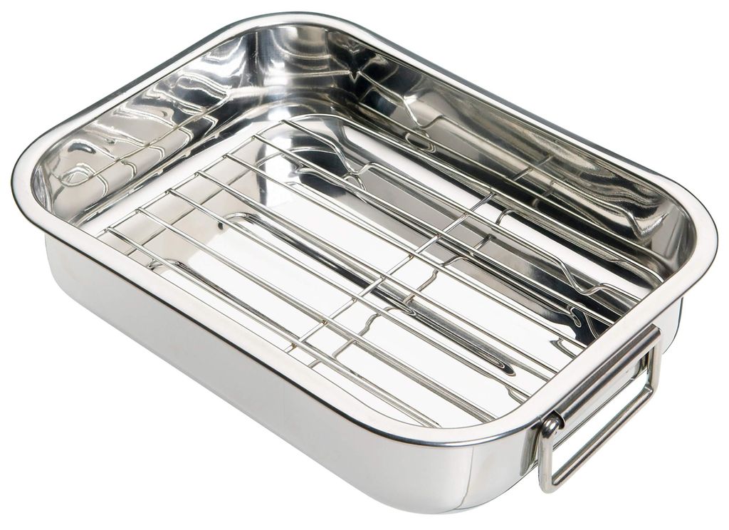 KitchenCraft Bratreine - mit Rost - 27 x 20 cm Produktbild 