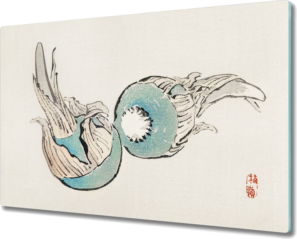 Coloray Küchenbrett Kochplattenabdeckung Hackbrett Schneidebrett Herdabdeckplatte 80x52 cm - Meerestiere