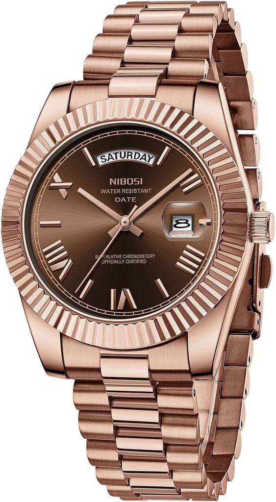 Herrenuhr Analoge Quarzuhr Edelstahl Armbanduhr für Herren Produktbild 