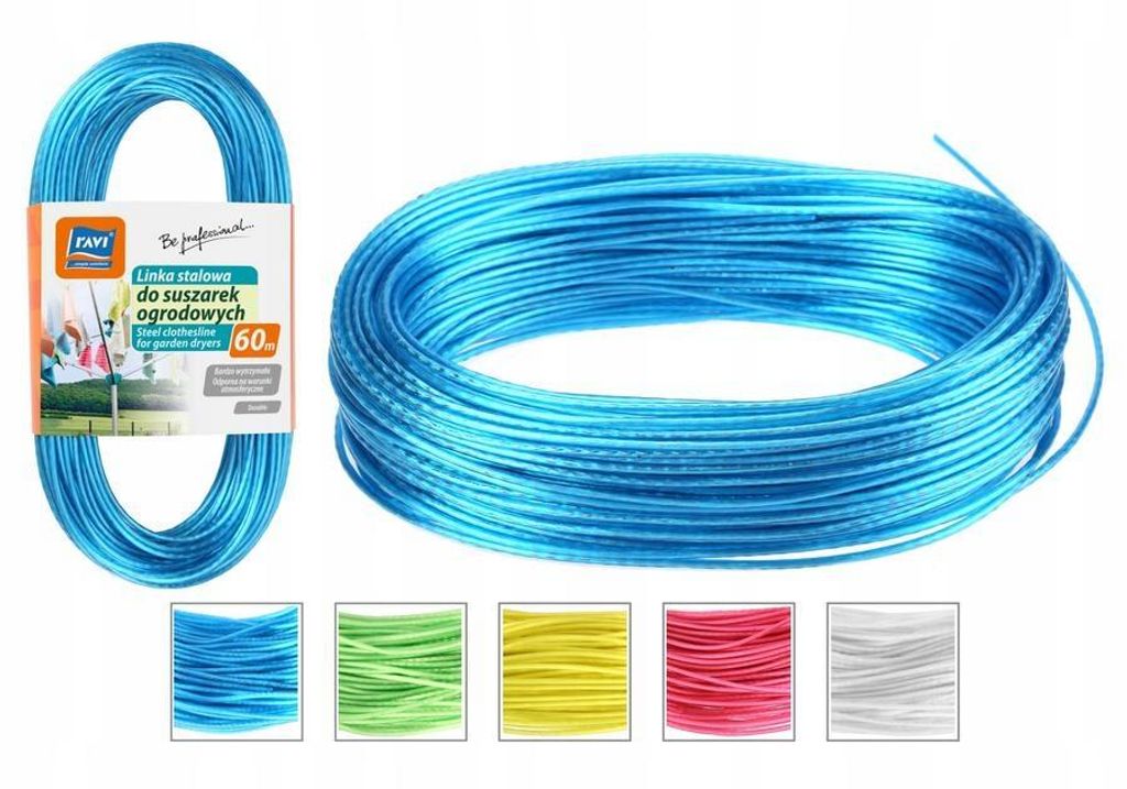 Kabel stalowy do pralni 60 m Zdjęcie produktu 