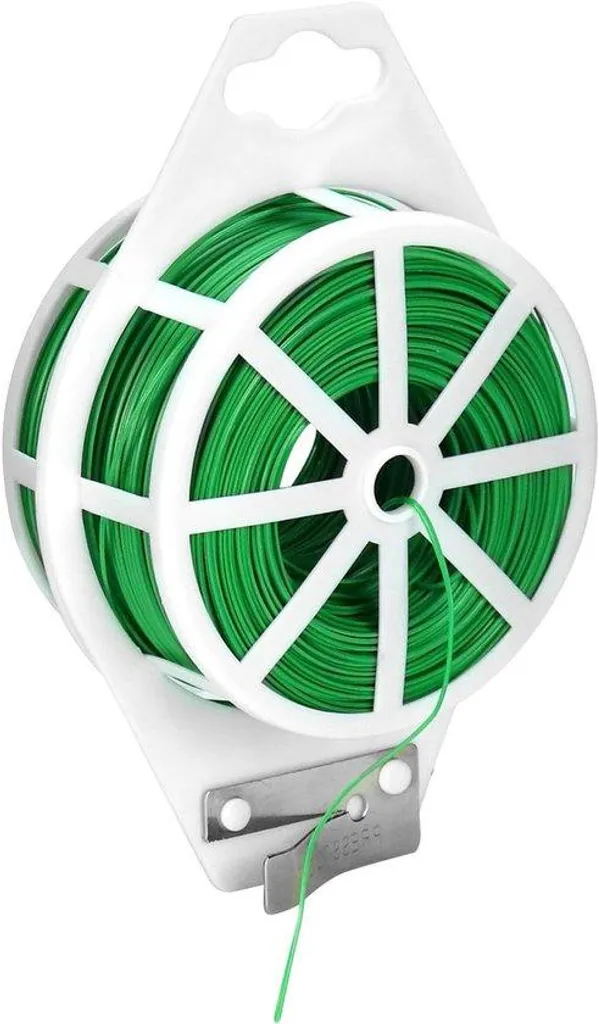 Ficelle verte avec coupe-ficelle intégré 200m pour tuteurage jardin