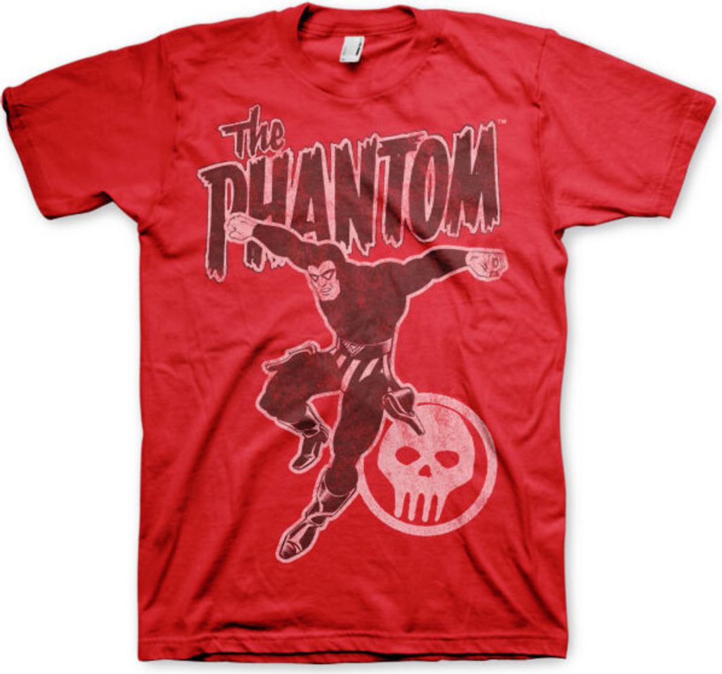 Phantom Jump Distressed T-Shirt - X-Large - Red