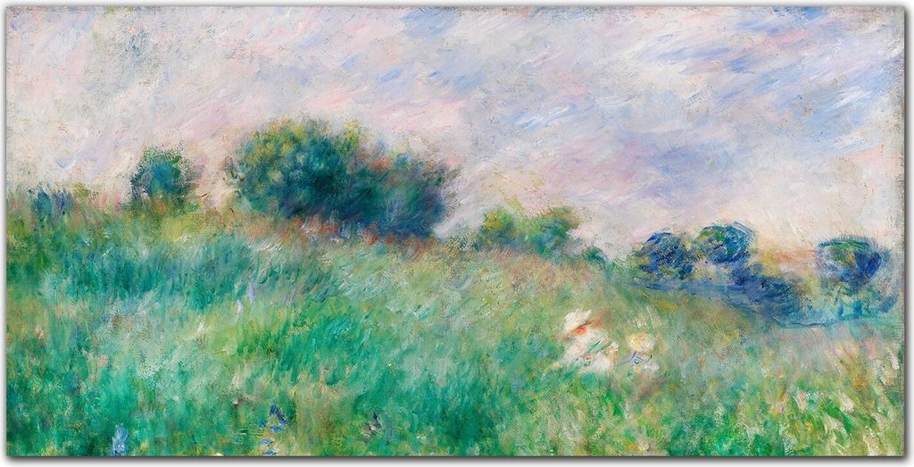 Coloray Bild aus Acryl 140 cm x 70 cm - Küche Wanddekoration Dekoration Wohnzimmer Gehärtetes Acryl Bild auf Acrylglas - Waldwiese Himmel