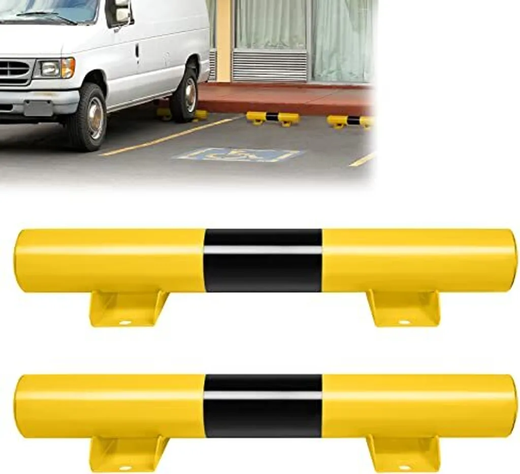 Barrière de Parking Haute Visibilité Noir et Jaune en Acier Lot 2