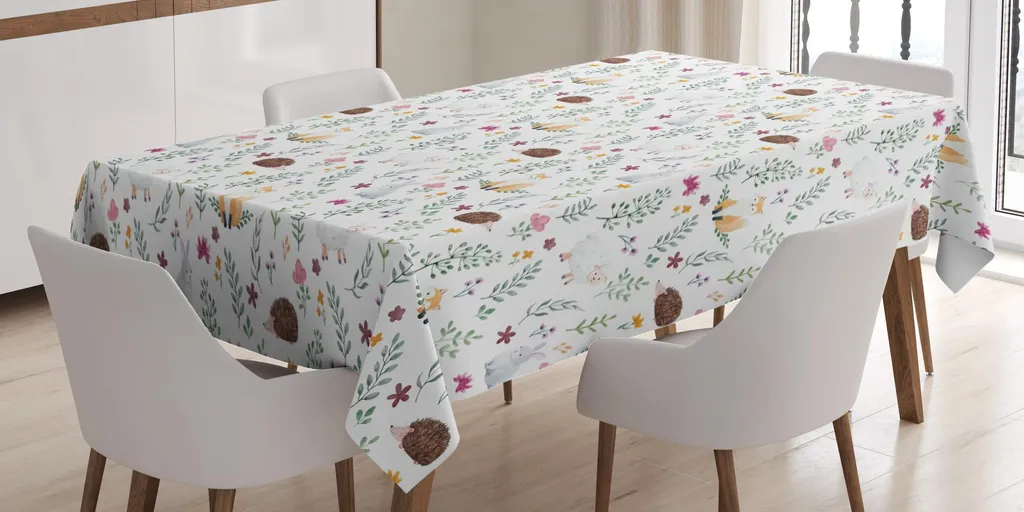Tovaglia Design Animali Acquerello 140x170cm Abakuhaus Multicolore