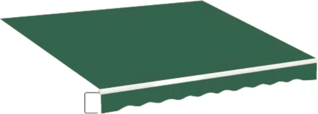 Toile de store 300 x 250 cm - Tissu de remplacement 420D Oxford Vert Foncé