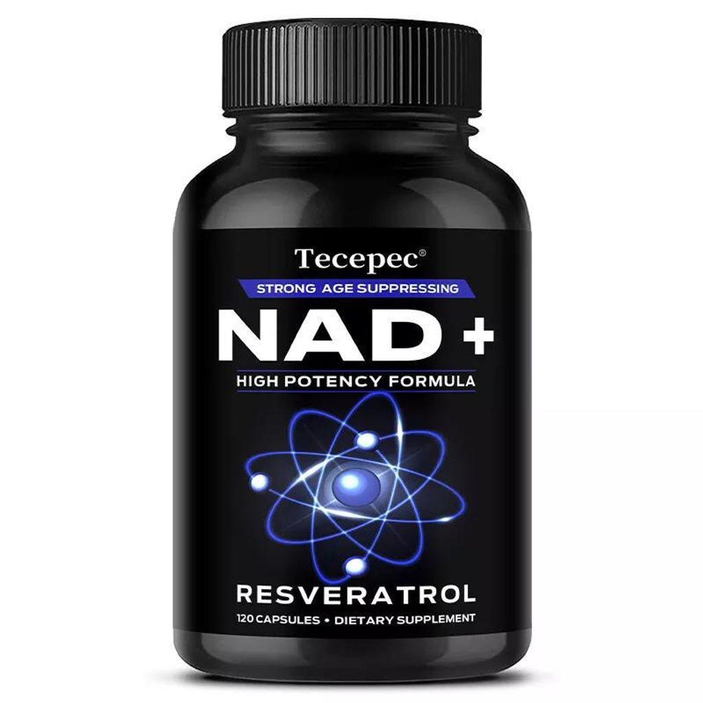 NAD+ Complex mit Resveratrol (120 Kapseln) Nahrungsergänzungsmittel, Herz, Kreislauf, Energie, Muskeln, Gehör, Anti-Aging, Haut , Zellgesundheit