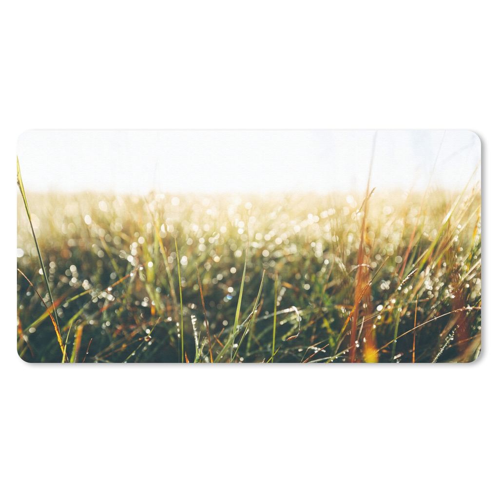MuchoWow Schreibtischunterlage Rasenfläche - Pampasgras 80x40 cm - XXL Mauspad - Gaming Mauspad