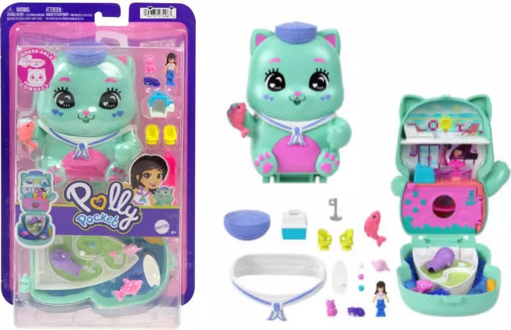 Mattel Polly Pocket Matrosenkatze-Schatulle, Spielset mit 1 Produktbild 